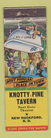 Matchbook Cover - Knotty Pine Tavern New Rockford ND hillbilly