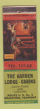 Matchbook Cover - Garden Lodge Cabins Bradford VT