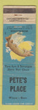 Matchbook Cover - Pete's Place WEAR