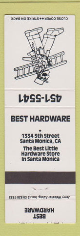 Matchbook Cover - Best Hardware Santa Monica CA