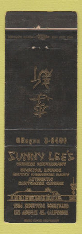 Matchbook Cover - Sunny Lee's Chinese Restaurant Los Angeles CA WEAR