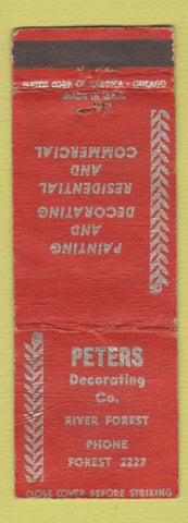 Matchbook Cover - Peters Decorating River Forest WORN
