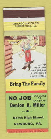 Matchbook Cover - Denton Miller Contractor Newburg PA hillbilly