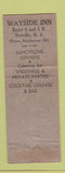Matchbook Cover - Wayside Inn Denville NJ WEAR