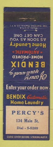 Matchbook Cover - Bendix Laundry Percy's WEAR