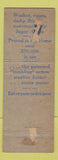 Matchbook Cover - Bendix Laundry Percy's WEAR