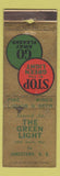Matchbook Cover - The Green Light Jamestown ND WEAR