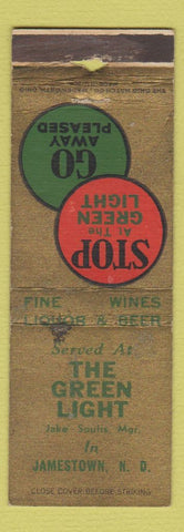 Matchbook Cover - The Green Light Jamestown ND WEAR