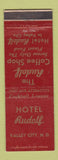 Matchbook Cover - Hotel Rudolf Valley City ND