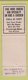 Matchbook Cover - Rudy's Ribs Long Beach CA