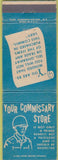 Matchbook Cover - Commissary Store PX don't abuse it