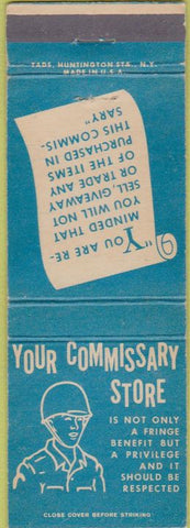 Matchbook Cover - Commissary Store PX don't abuse it