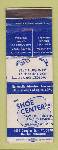 Matchbook Cover - Shoe Center Store Omaha NE WEAR
