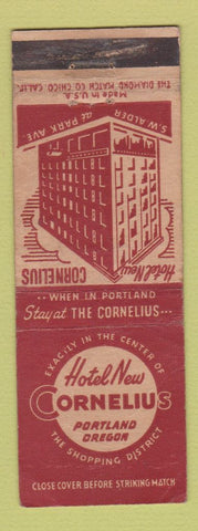 Matchbook Cover - Hotel New Cornelius Portland OR WEAR