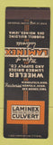Matchbook Cover - Laminex Culvert Des Moines IA SAMPLE