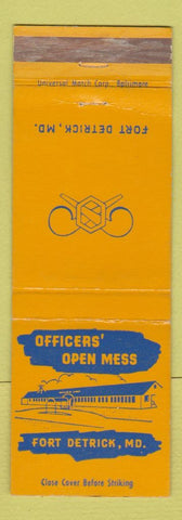 Matchbook Cover - Officers' Open Mess Fort Detrick MD WEAR