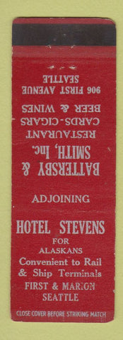 Matchbook Cover - Hotel Stevens Seattle WA WEAR