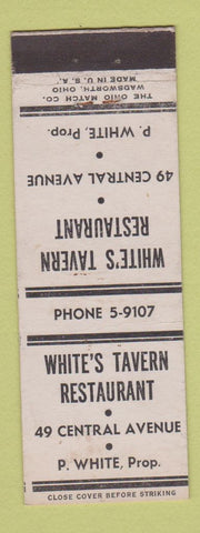 Matchbook Cover - White's Tavern Restaurant