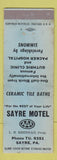 Matchbook Cover - Sayre Motel PA