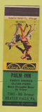 Matchbook Cover - Palm Inn Beaver Falls PA pinup SAMPLE