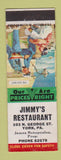 Matchbook Cover - Jimmy's Restaurant York PA James Notopoulos