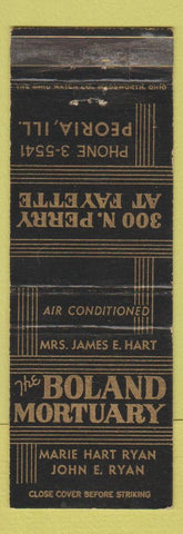 Matchbook Cover - Boland Mortuary Peoria IL
