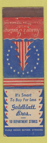 Matchbook Cover - Goldblatt Bros Department Stores Christmas WORN