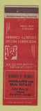 Matchbook Cover - Harry Kubli Insurance Real Estate Merchants Mutual WEAR
