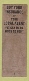 Matchbook Cover - Harry Kubli Insurance Real Estate Merchants Mutual WEAR
