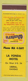Matchbook Cover - La Fonda Motel Liberal KS Best Western