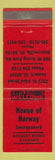 Matchbook Cover - House of Norway Summit Bensenville IL