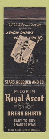 Matchbook Cover - Pilgrim Royal Ascot Dress Shirts men's clothes Sears Roebuck