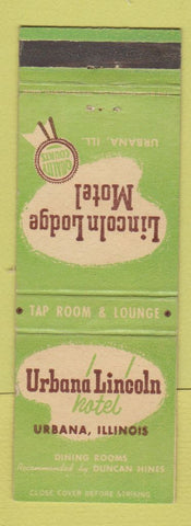 Matchbook Cover - Urbana Lincoln Hotel Urbana IL