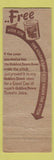 Matchbook Cover - Golden Dawn Tomato Juice WEAR