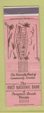 Matchbook Cover - First National Bank Pompano Beach FL WEAR