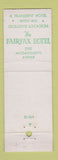 Matchbook Cover - Fairfax Hotel Washington DC