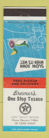 Matchbook Cover - Bramer's Texaco oil gas