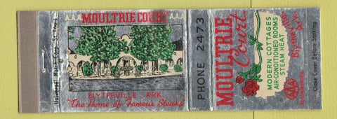 Matchbook Cover - Moultrie Court Motel Blytheville AR WEAR