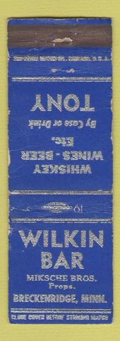 Matchbook Cover - Wilkin Bar Breckenridge MN WORN