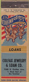 Matchbook Cover - Colfax Jewelry Loan Denver CO WORN CREASES