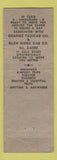 Matchbook Cover - East Orange Cab Taxi Glen Ridge WORN