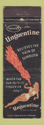 Matchbook Cover - Unguentine for Sunburns girlie WEAR