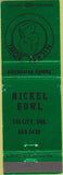 Matchbook Cover - Nickel Bowl Tri City OR