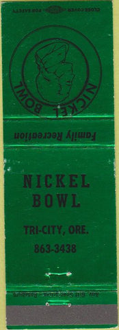 Matchbook Cover - Nickel Bowl Tri City OR