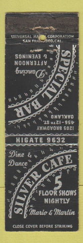 Matchbook Cover - Silver Cafe Oakland CA WORN