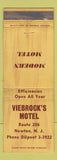 Matchbook Cover - Viebrock's Motel Newton NJ