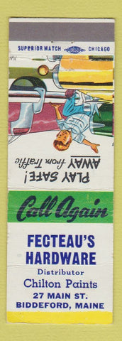 Matchbook Cover - Fecteau's Hardware Chilton Paints Biddeford ME
