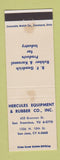 Matchbook Cover Hercules Equipment BF Goodrich Rubber San Jose Francisco CA WEAR