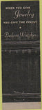 Matchbook Cover - Bulova Watches Charlottetown Price Edward Island WEAR