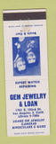 Matchbook Cover - Gem Jewelry Loan Los Angeles CA